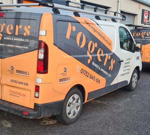 Sign written van